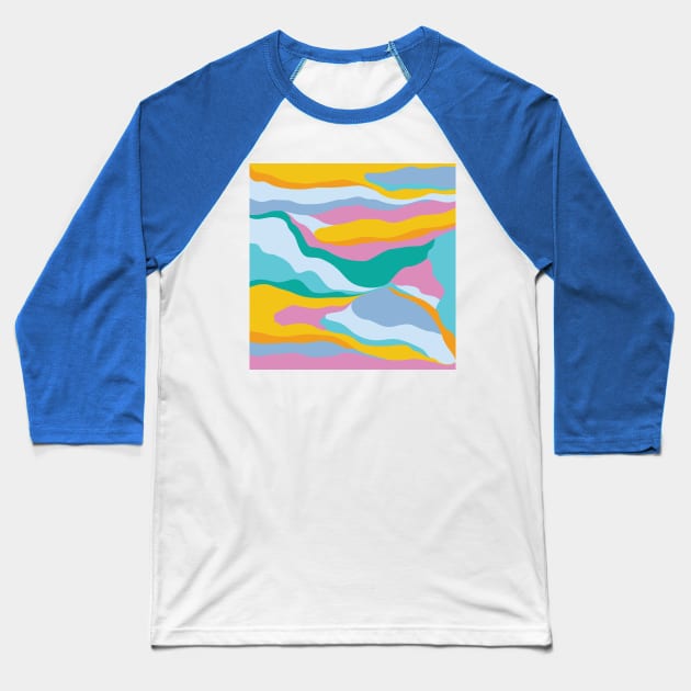 Dreamy Landscape / Colorful Abstraction Baseball T-Shirt by matise